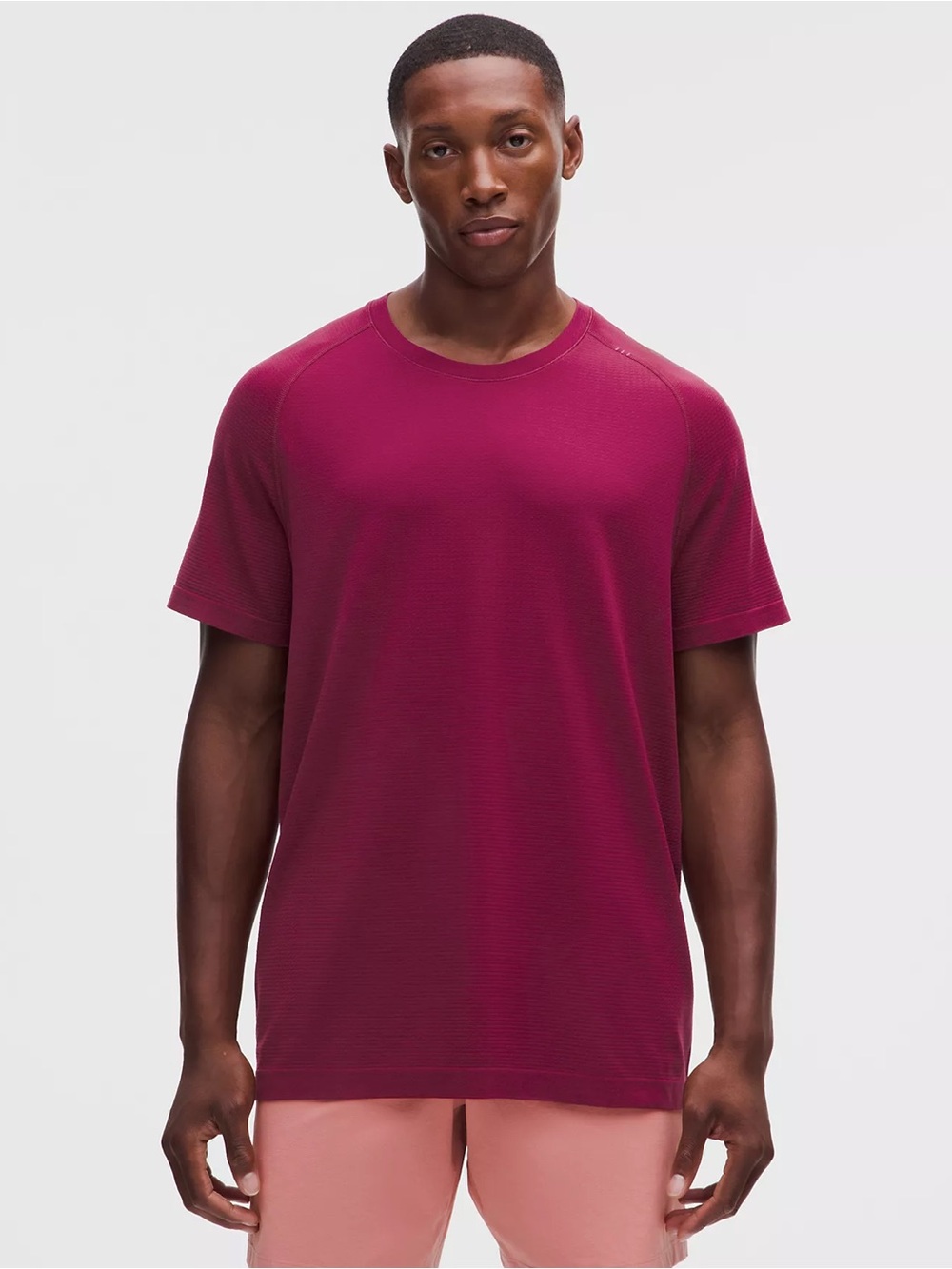 Lululemon Metal Vent Tech Short Sleeve Shirt Raspberry Rave Mens Size Large